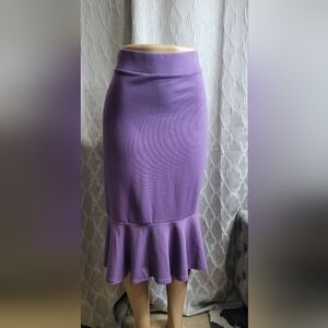 Lavender Fit & Flare Pencil Skirt